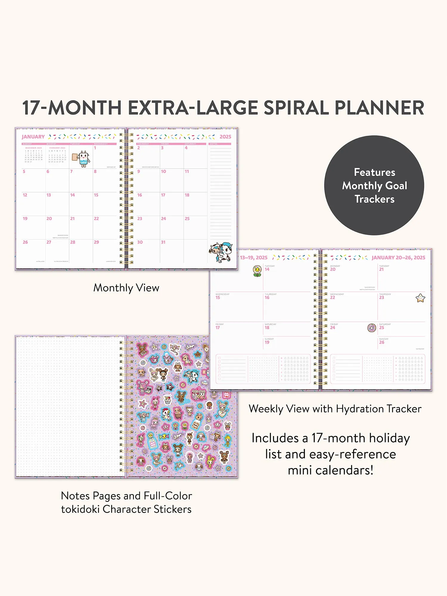 2025 tokidoki Donutella XL Spiral Planner