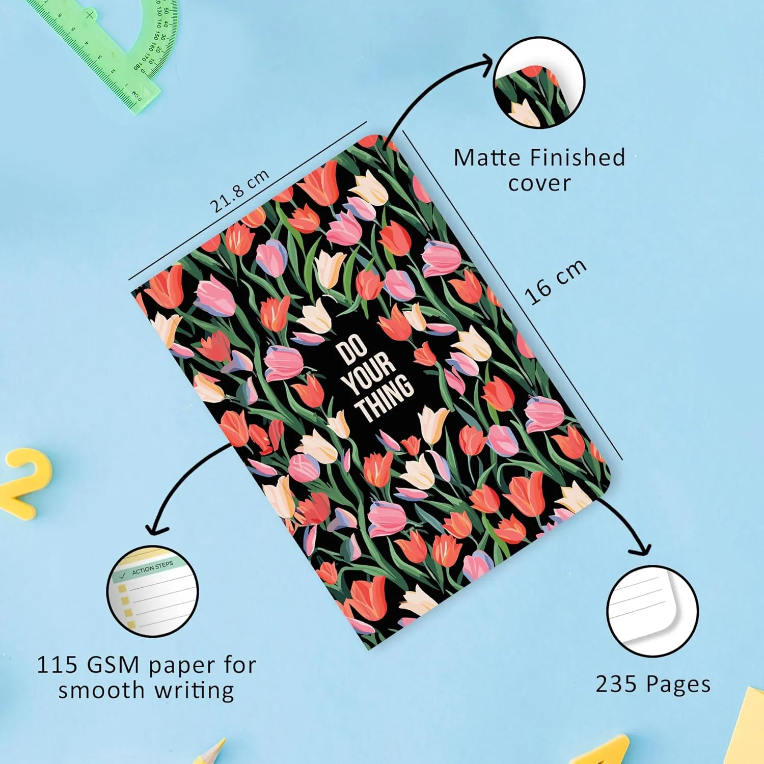 2025 Undated Annual Planner - Floral