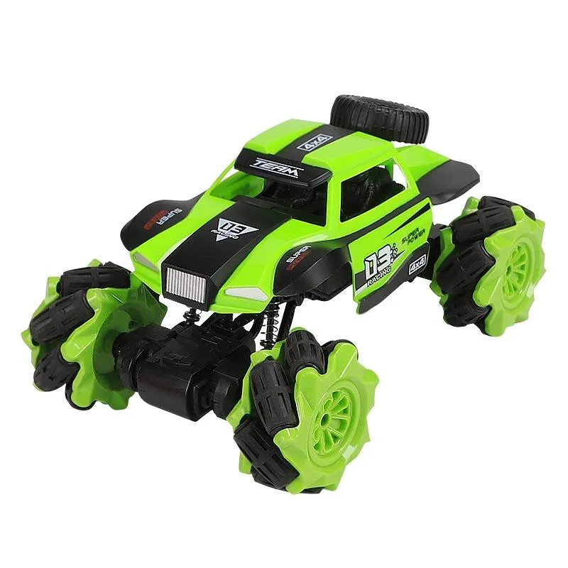 2.4g Remote Control Truck Speed Drift Car Toy Cross-country Racing Double Remote Green