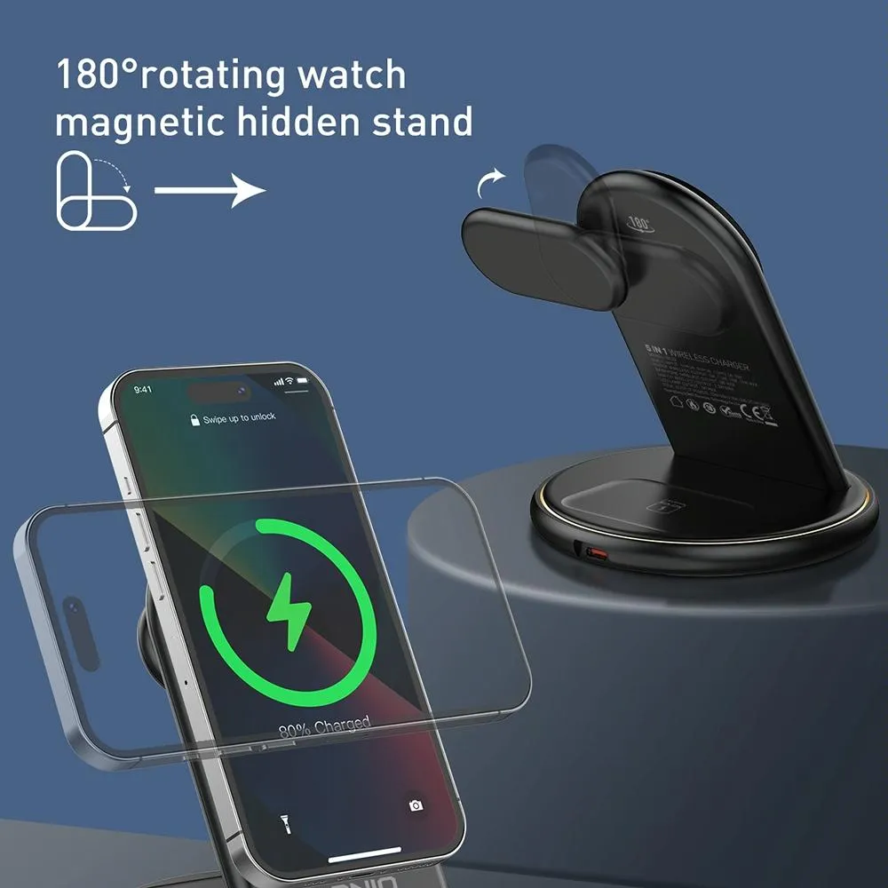 25.5W 5 In 1 Magsafe Wireless Charger   Type C Cable