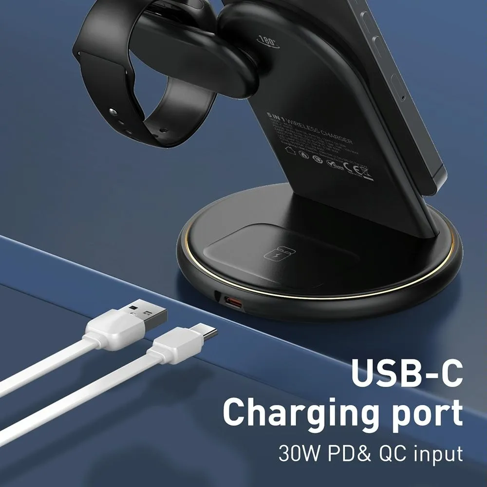 25.5W 5 In 1 Magsafe Wireless Charger   Type C Cable