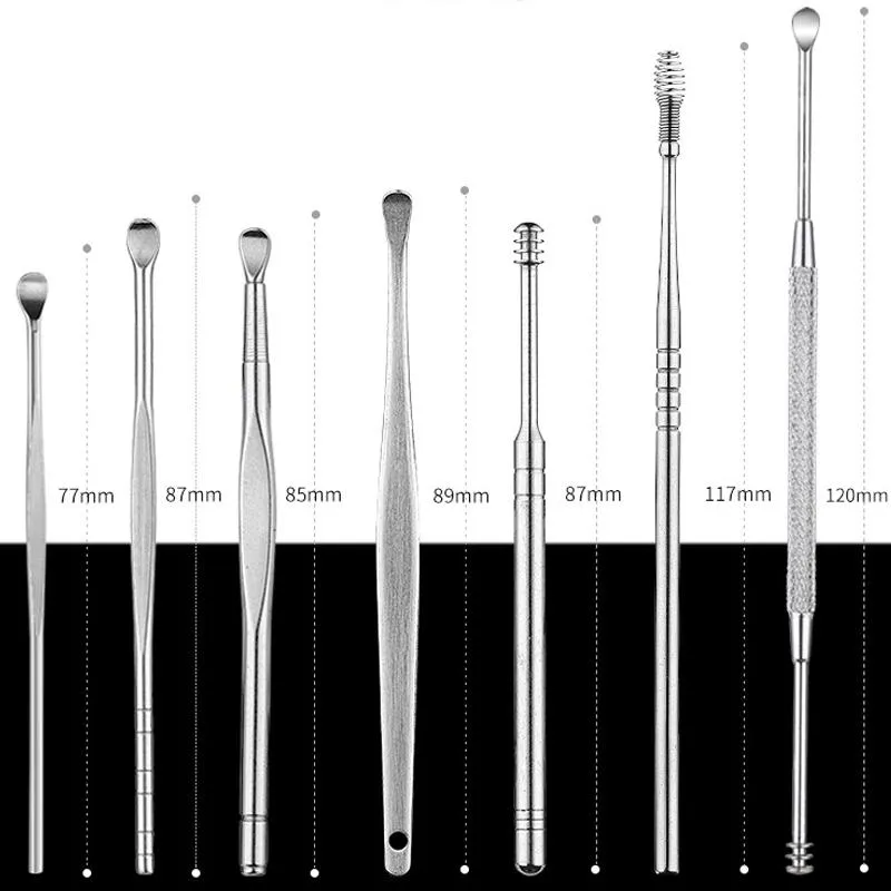 3 Piece Stainless Steel Double Ended Ear Scoop Set