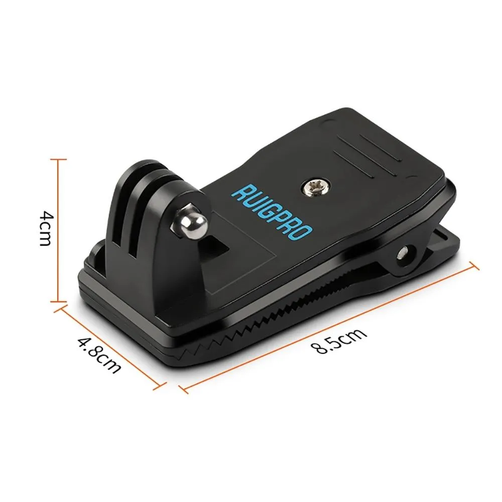 360 Degree Rotation Backpack Mount for Gopro Dji Xiaoyi & Other Action Cameras