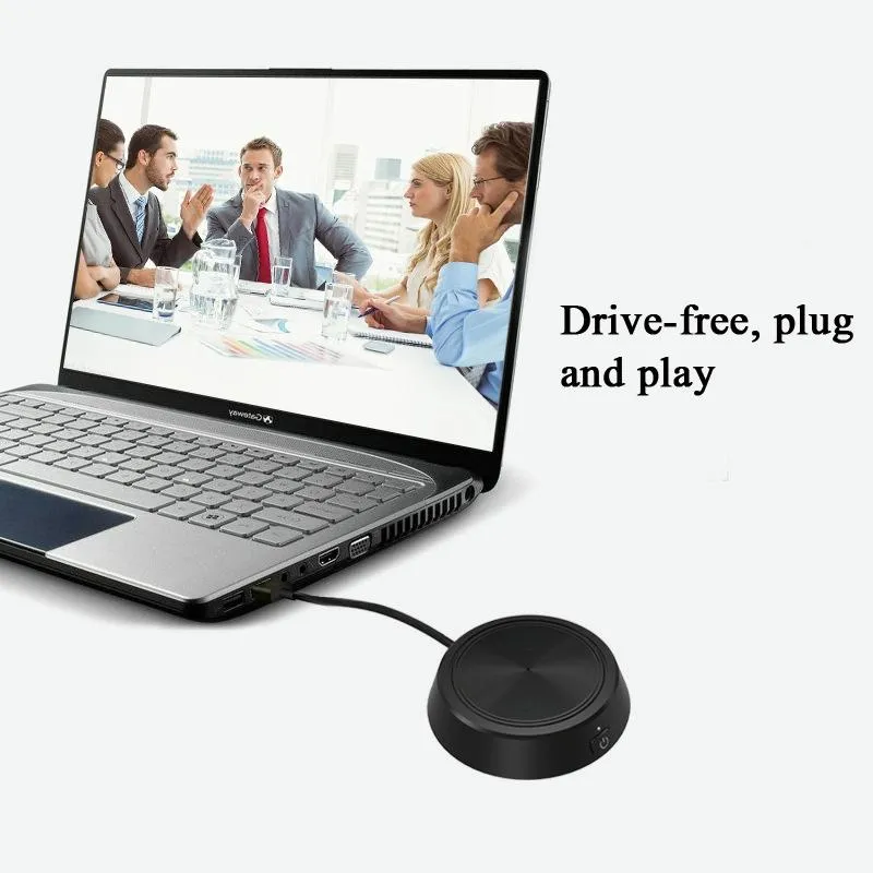 360-Degree USB Conference Microphone for Webcasts and Calls