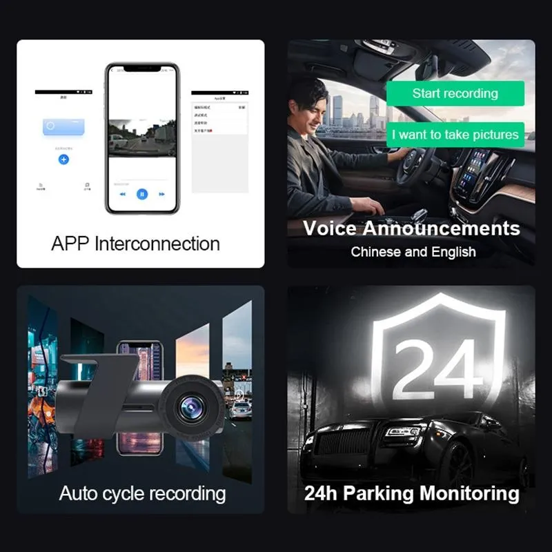 360° Dual Camera Car Wi-Fi Driving Recorder