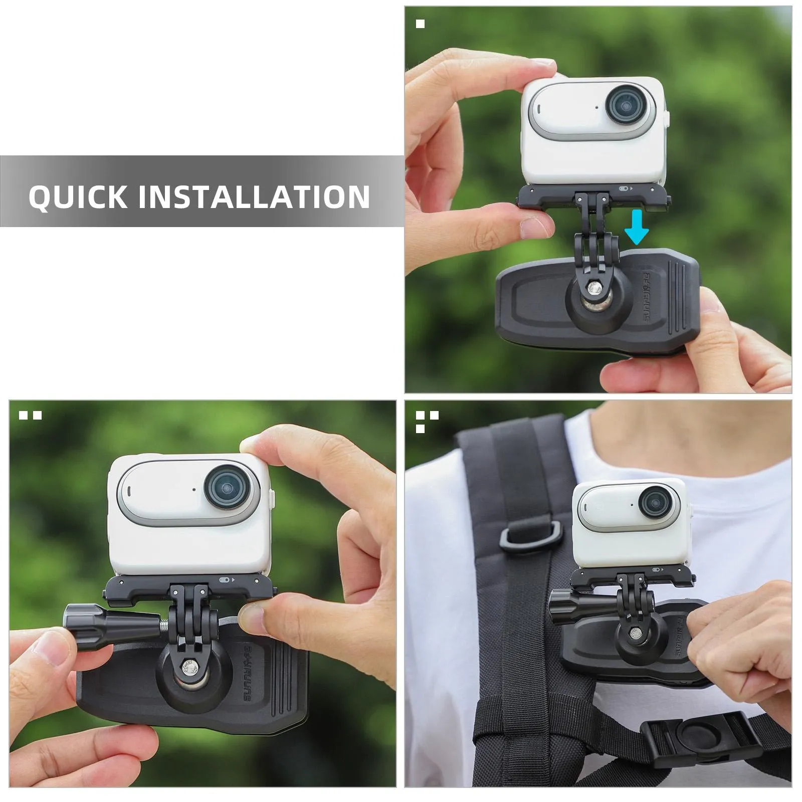360° Swivel Backpack Clip | For Magnetic Action Camera Mount