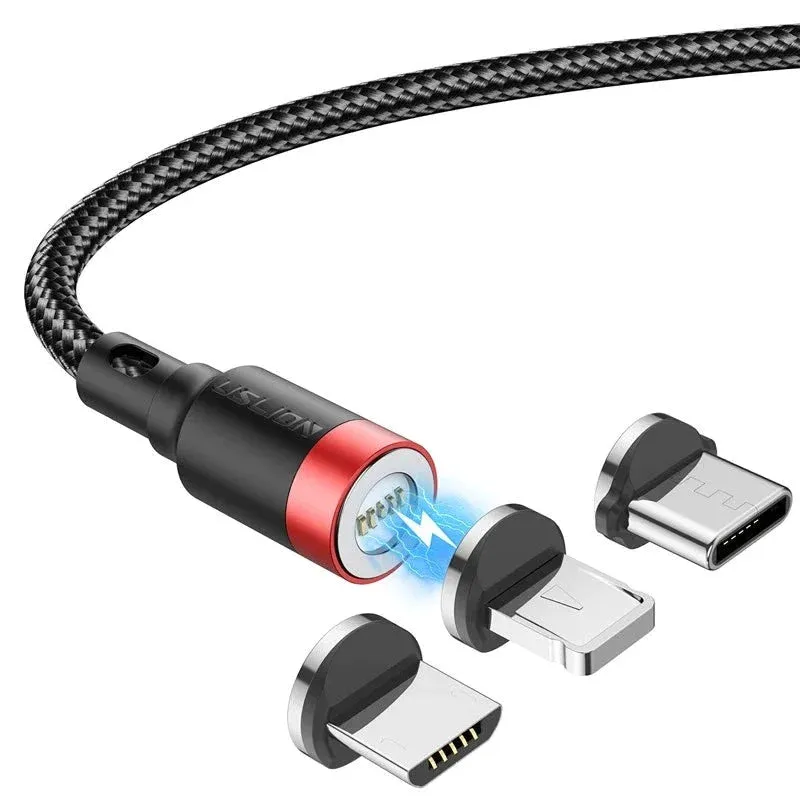 3a Magnetic Fast Charge Cable for Iphone Xs Max Xr 8 7 6s Plus Samsung Xiaomi Huawei