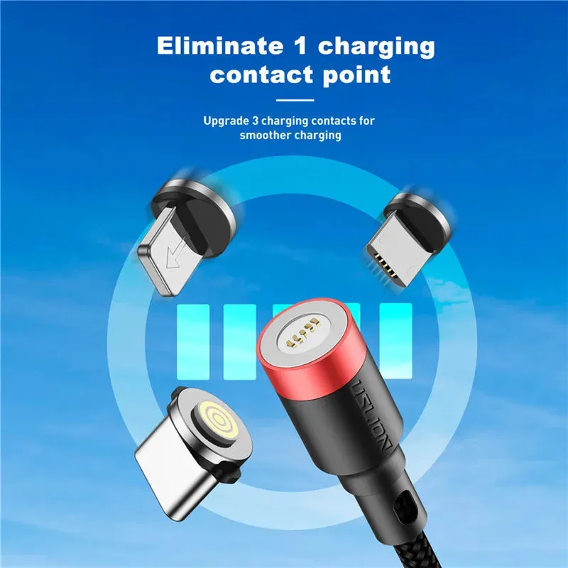 3a Magnetic Fast Charge Cable for Iphone Xs Max Xr 8 7 6s Plus Samsung Xiaomi Huawei