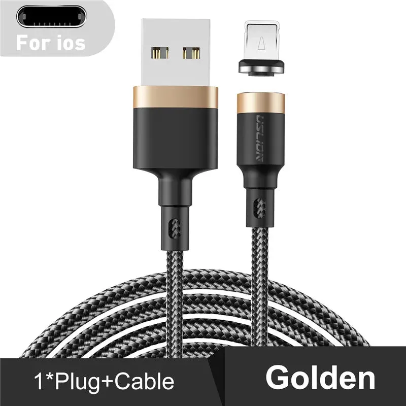 3a Magnetic Fast Charge Cable for Iphone Xs Max Xr 8 7 6s Plus Samsung Xiaomi Huawei