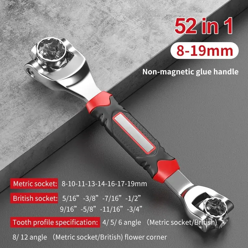 52 in 1 Universal Ratchet Socket Wrench Set
