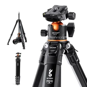 69.3inch Travel Camera Tripod Aluminium Professional Tripod 15kg 33lbs Load with Panorama Ball Head Quick Release