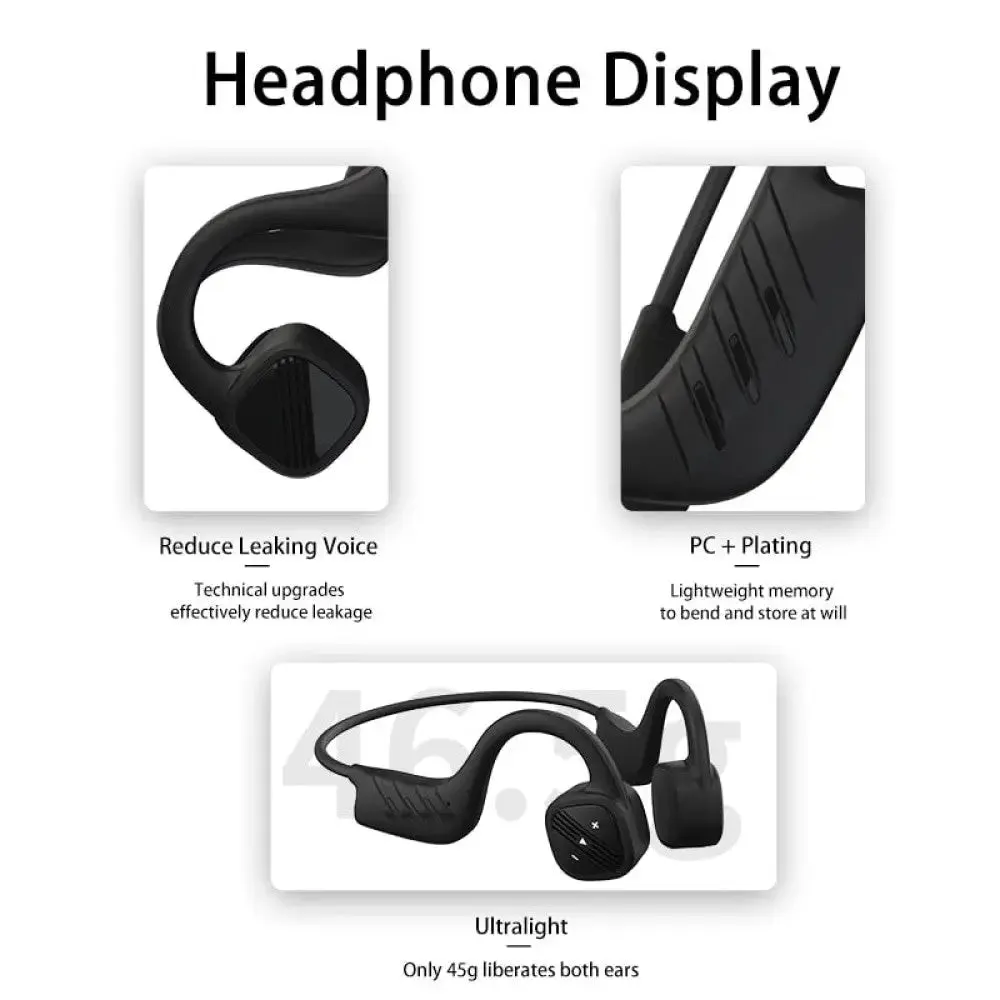 8gb Wireless Bone Conduction Waterproof Mp3 Music Player Bluetooth Swimming Headphone