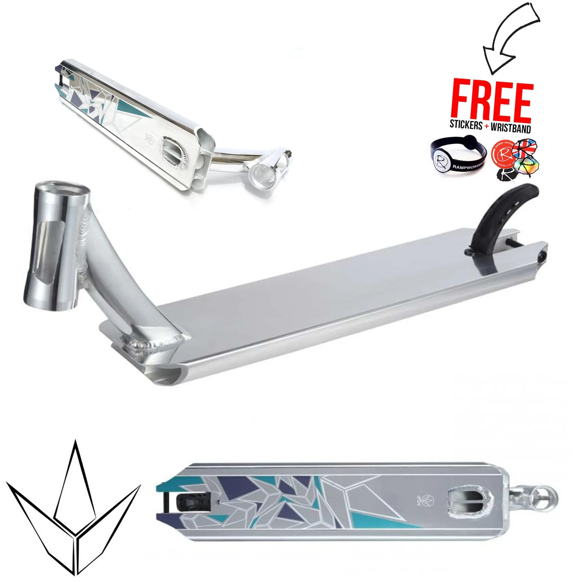 Blunt Scooters KOS V2 Stunt Scooter Deck, Chrome