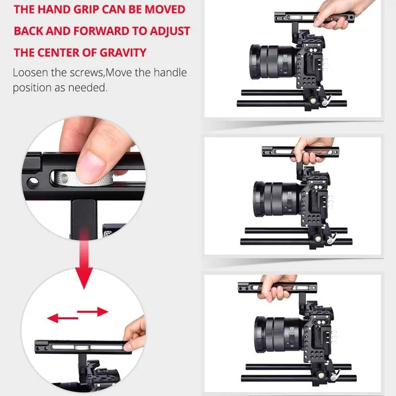 Camera Cage Stabilizer For Video - Black for Sony A7