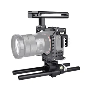 Camera Cage Stabilizer For Video - Black for Sony A7