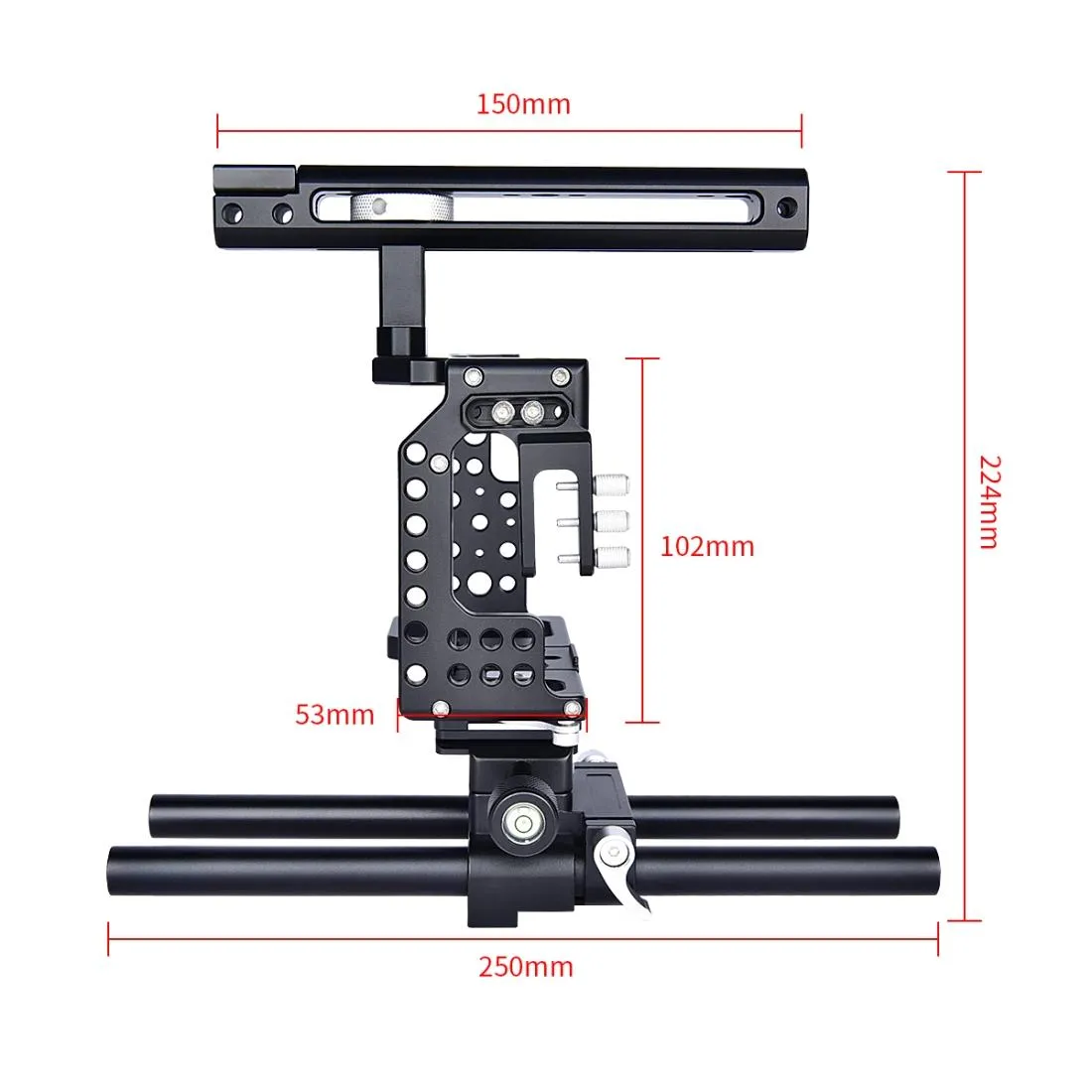 Camera Cage Stabilizer For Video - Black for Sony A7