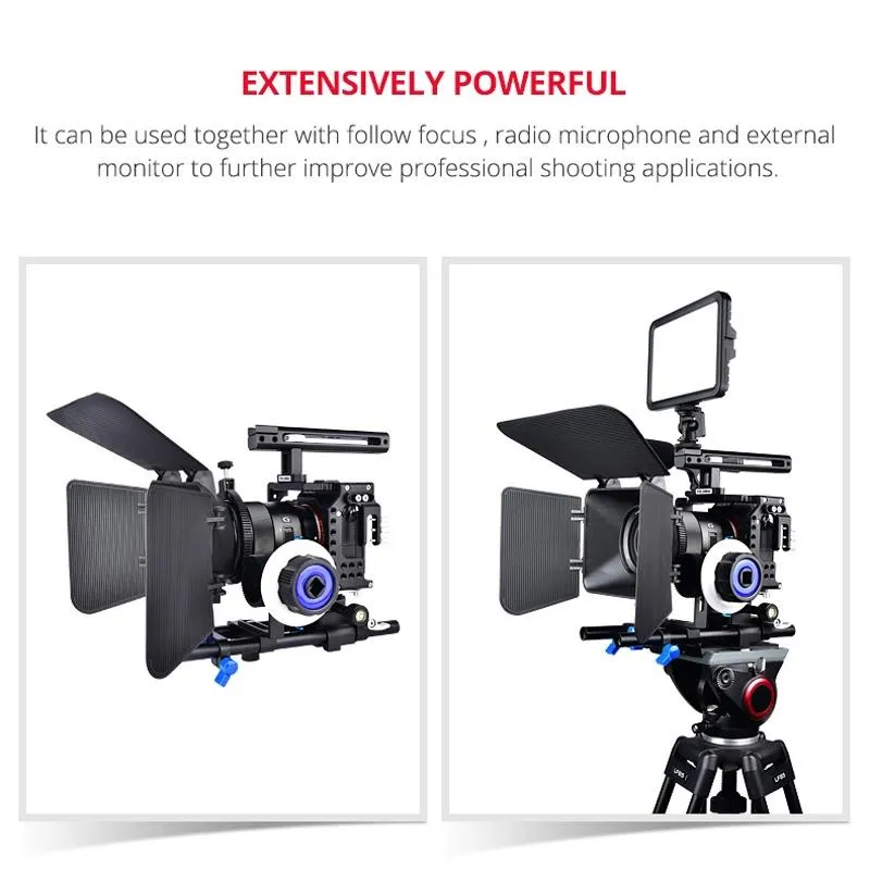 Camera Cage Stabilizer For Video - Black for Sony A7