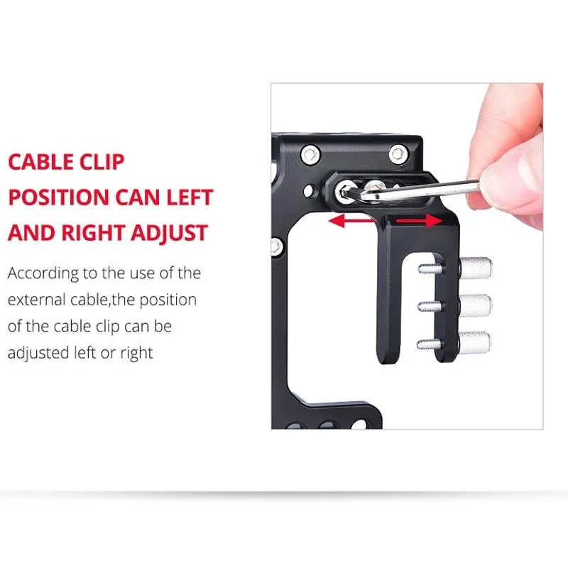 Camera Cage Stabilizer For Video - Black for Sony A7