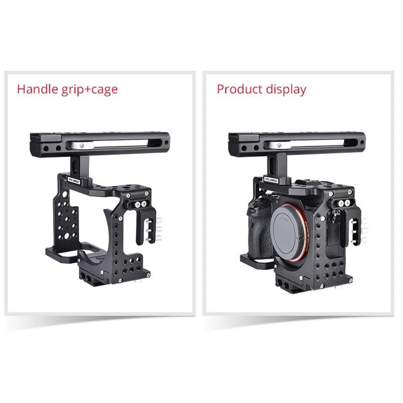 Camera Cage Stabilizer For Video - Black for Sony A7