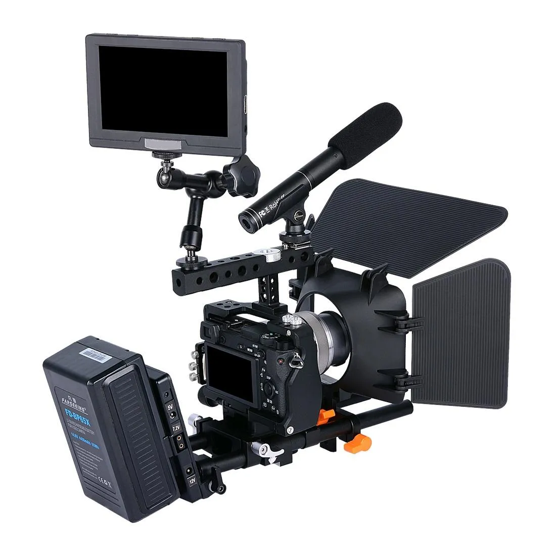 Camera Cage Stabilizer With Handle - Black For Sony A6000 / A6300 / A6400 / A6500