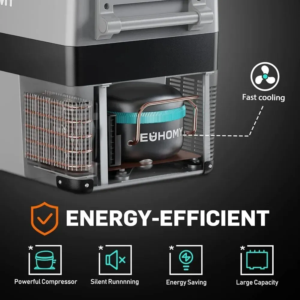 Car Refrigerator, 48QT (45L) Car Fridge Electric Cooler APP Control, 12V Refrigerator -4~68, Portable Refrigerator for Camping