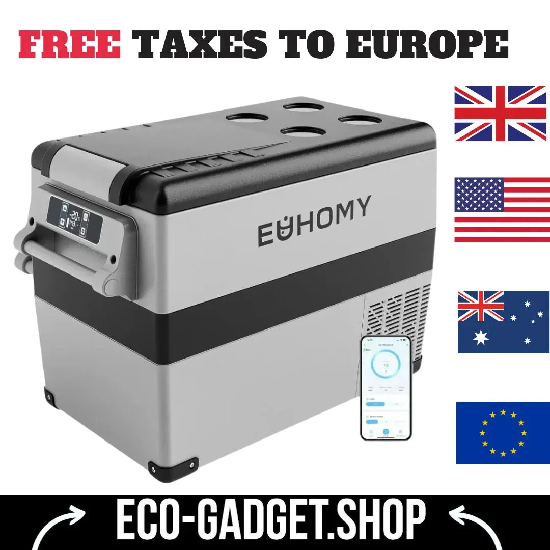 Car Refrigerator, 48QT (45L) Car Fridge Electric Cooler APP Control, 12V Refrigerator -4~68, Portable Refrigerator for Camping