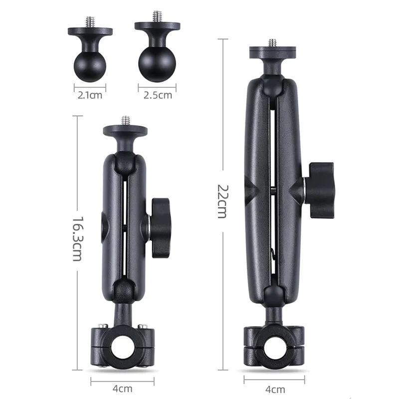 Car Seat Mount for Action Cameras - 21mm Ballhead with Tripod Adapter