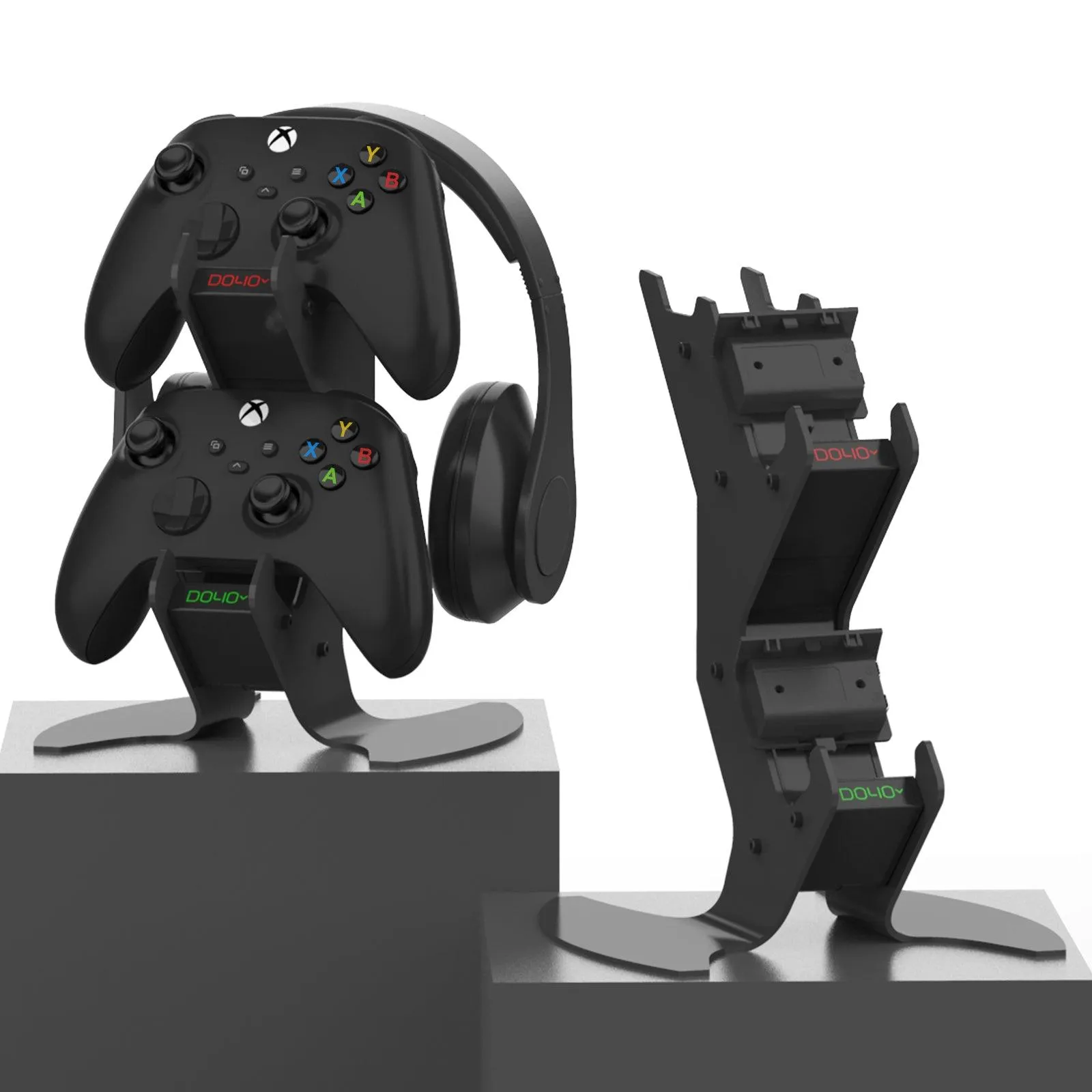 Charging Station Holder for Xbox Series X/S Metal Material Stable Design LED Charging Display Headphone Storage