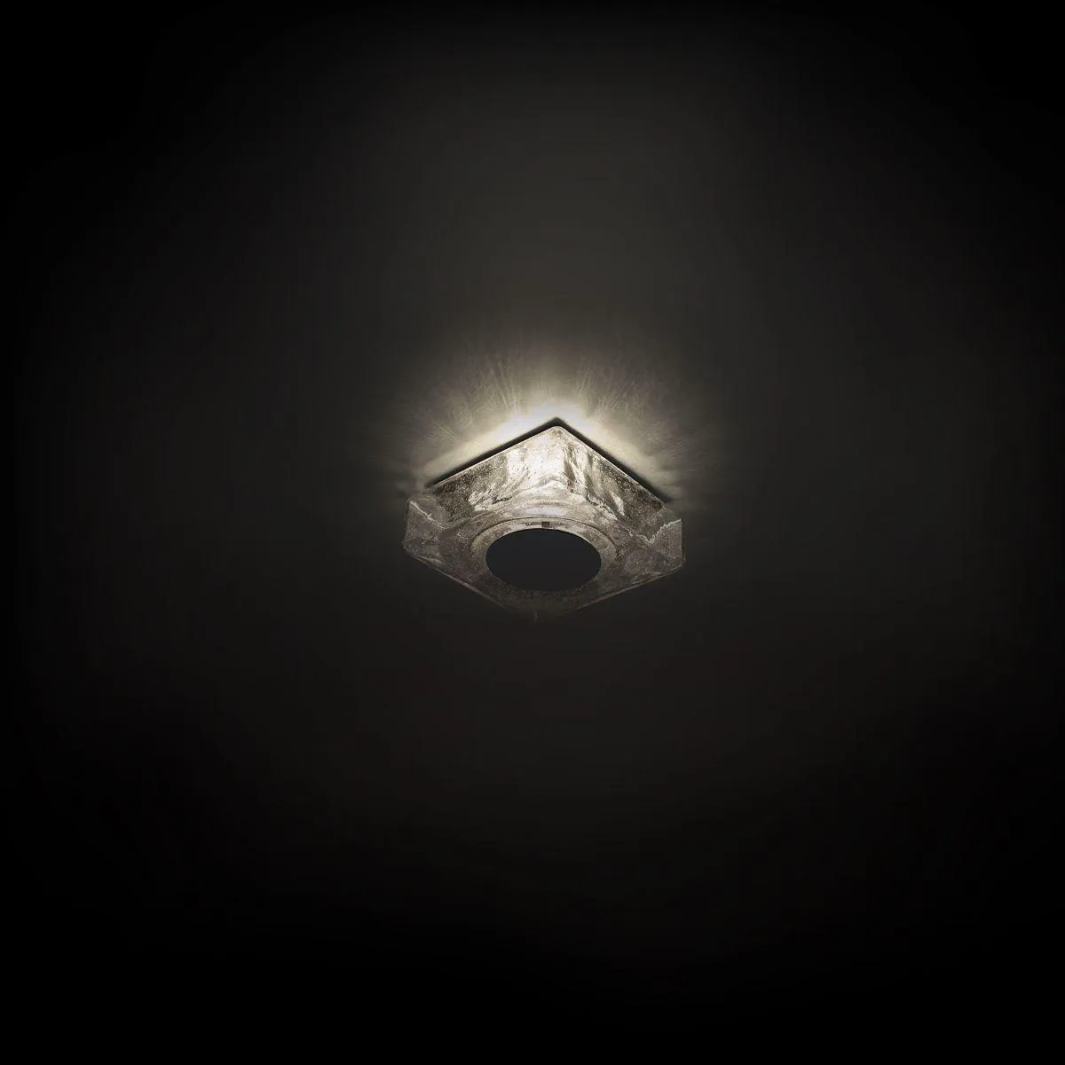 Cuboid 10 in. LED Outdoor Flush Mount 4000K Black finish