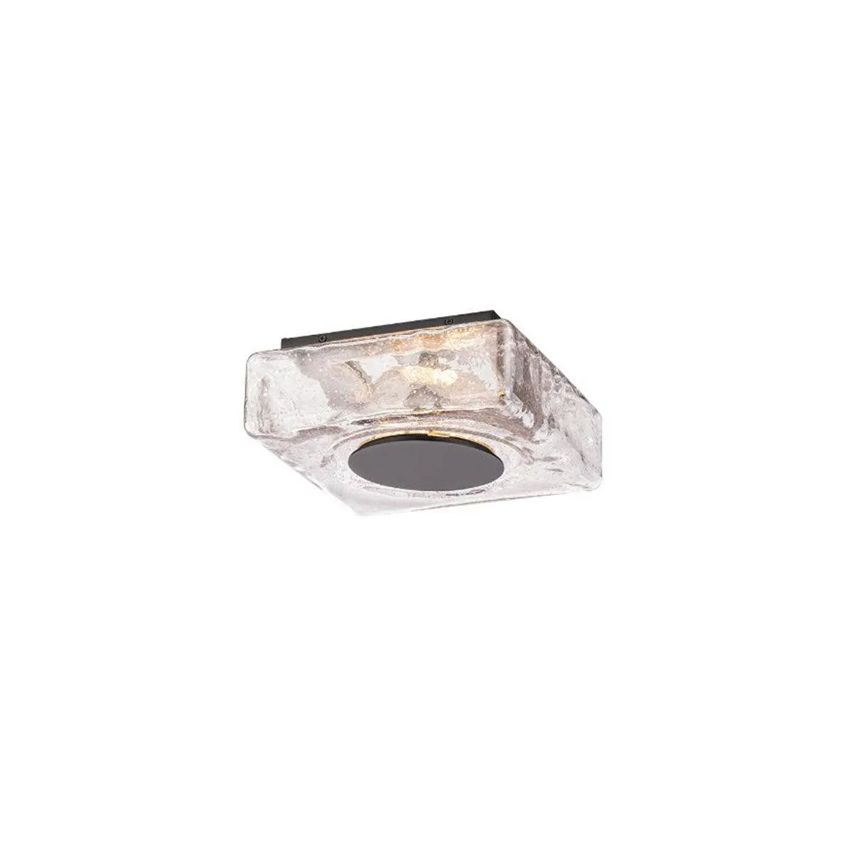 Cuboid 10 in. LED Outdoor Flush Mount 4000K Black finish