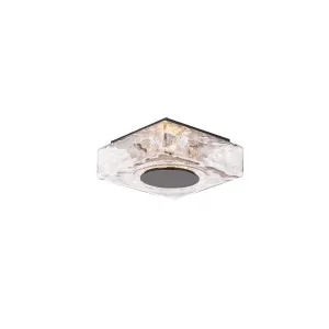 Cuboid 10 in. LED Outdoor Flush Mount 4000K Black finish