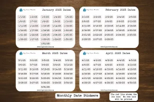 Date Stickers With Year