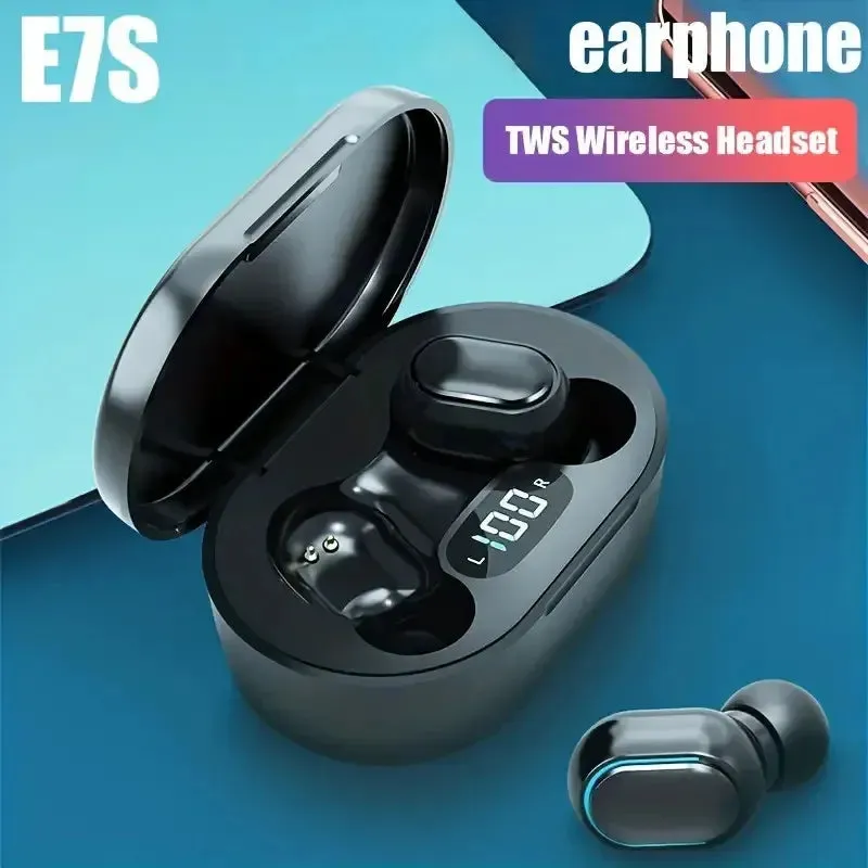 E7s Tws Wireless Headphones Bluetooth Earphones for Sports with Waterproof Design Mic and Music Control Compatible with All Smartphones