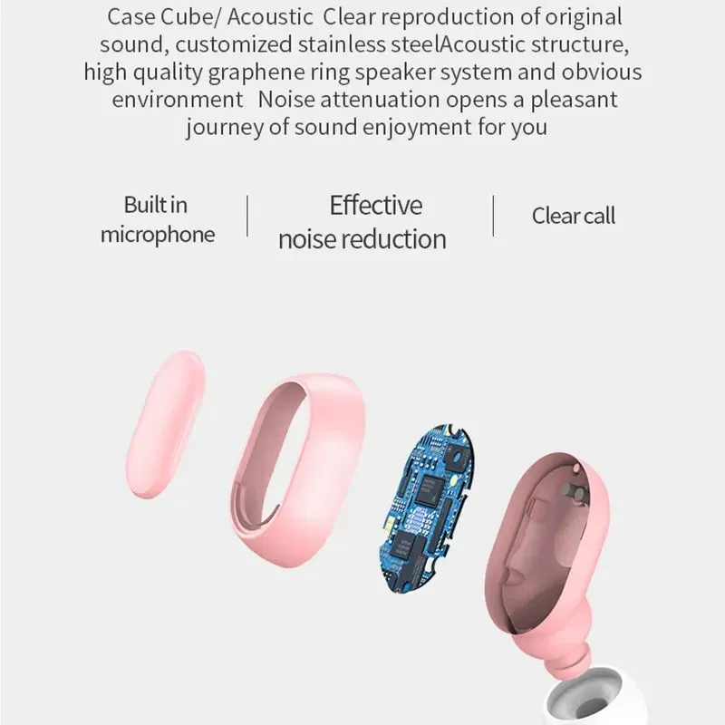 E7s Tws Wireless Headphones Bluetooth Earphones for Sports with Waterproof Design Mic and Music Control Compatible with All Smartphones