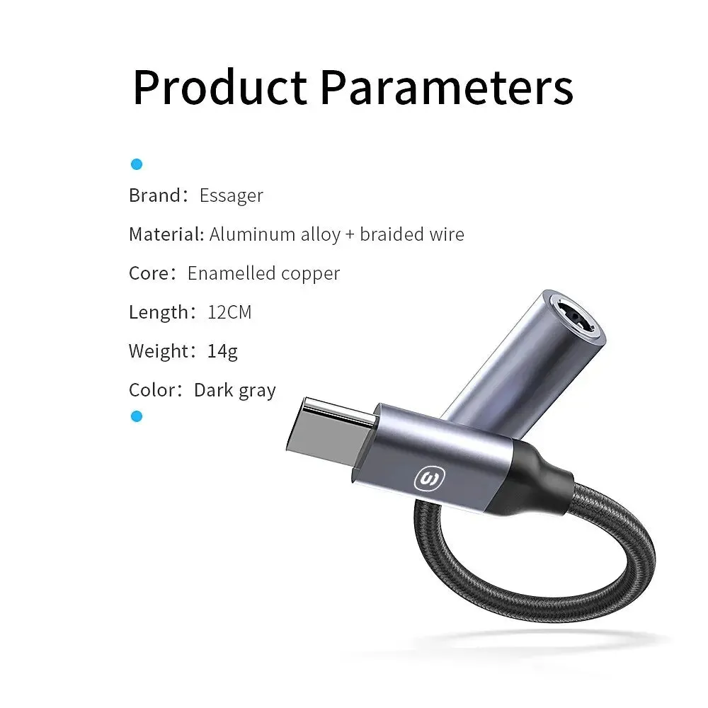 Essager Usb c to 3.5mm Headphone Adapter
