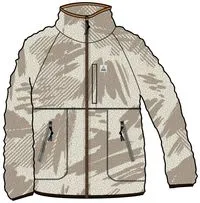Fairbanks Full Zip Recycled Sherpa Fleece - Abstract Mountain Birch
