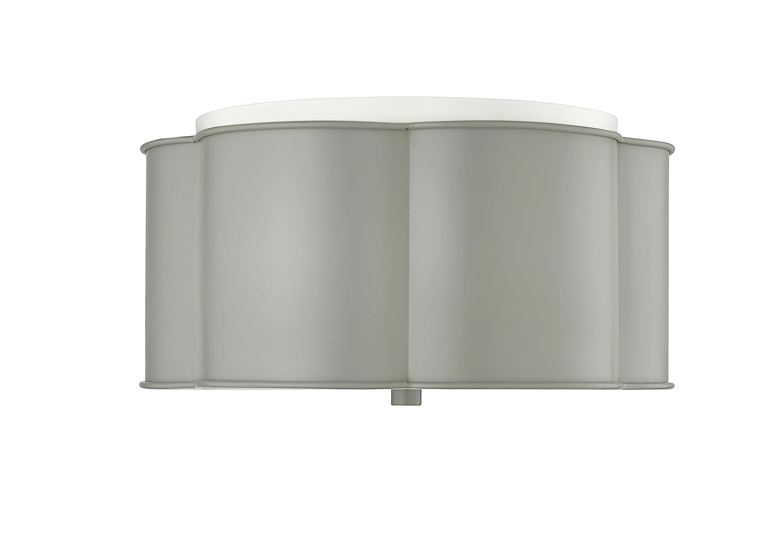 Flush Mount Fixture - Cement Gray - Frosted Lens - 14in. Diameter - E26 Medium Base