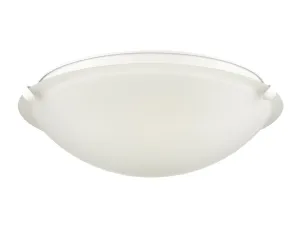 Flush Mount Fixture - Matte White - Frosted Glass - 16in. Diameter - E26 Medium Base
