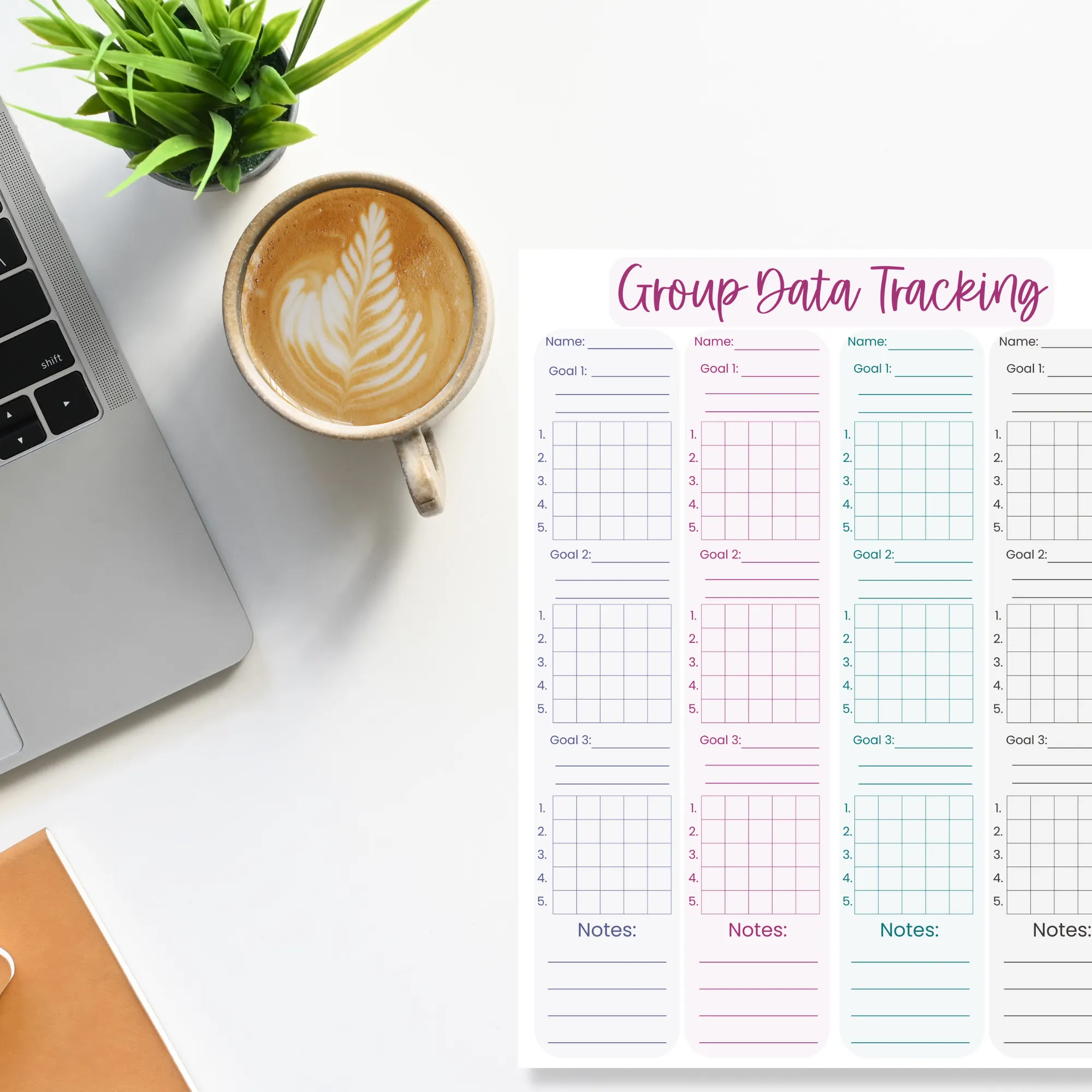 Group Data Tracker Notepad (8.5 x 11)