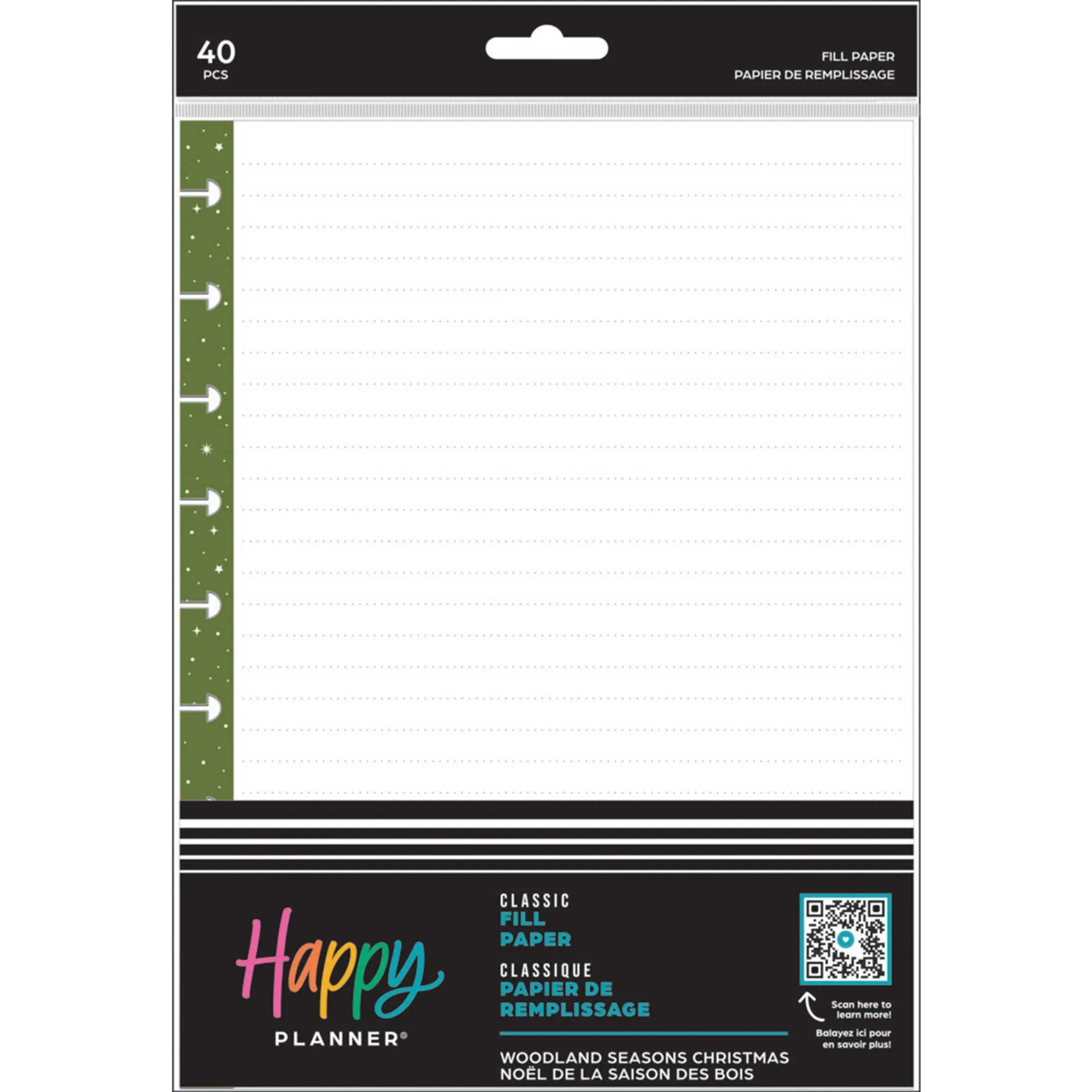 Happy Planner Woodland Seasons Christmas CLASSIC Fill Paper - Lined