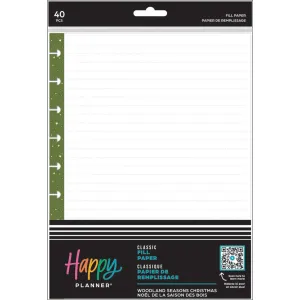 Happy Planner Woodland Seasons Christmas CLASSIC Fill Paper - Lined