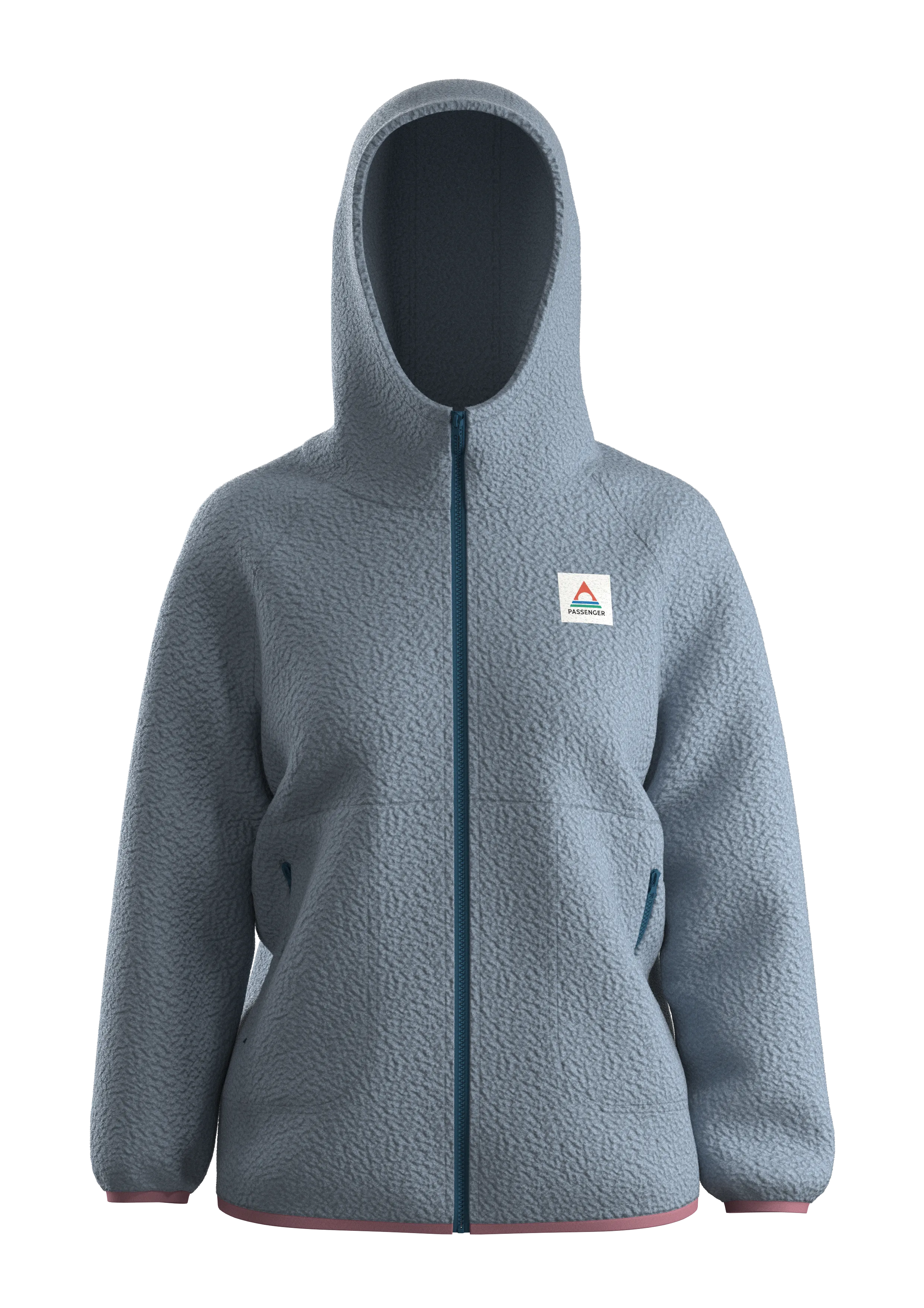 North Coast Vista 2.0 Full Zip Recycled Sherpa Fleece - Blue Fog