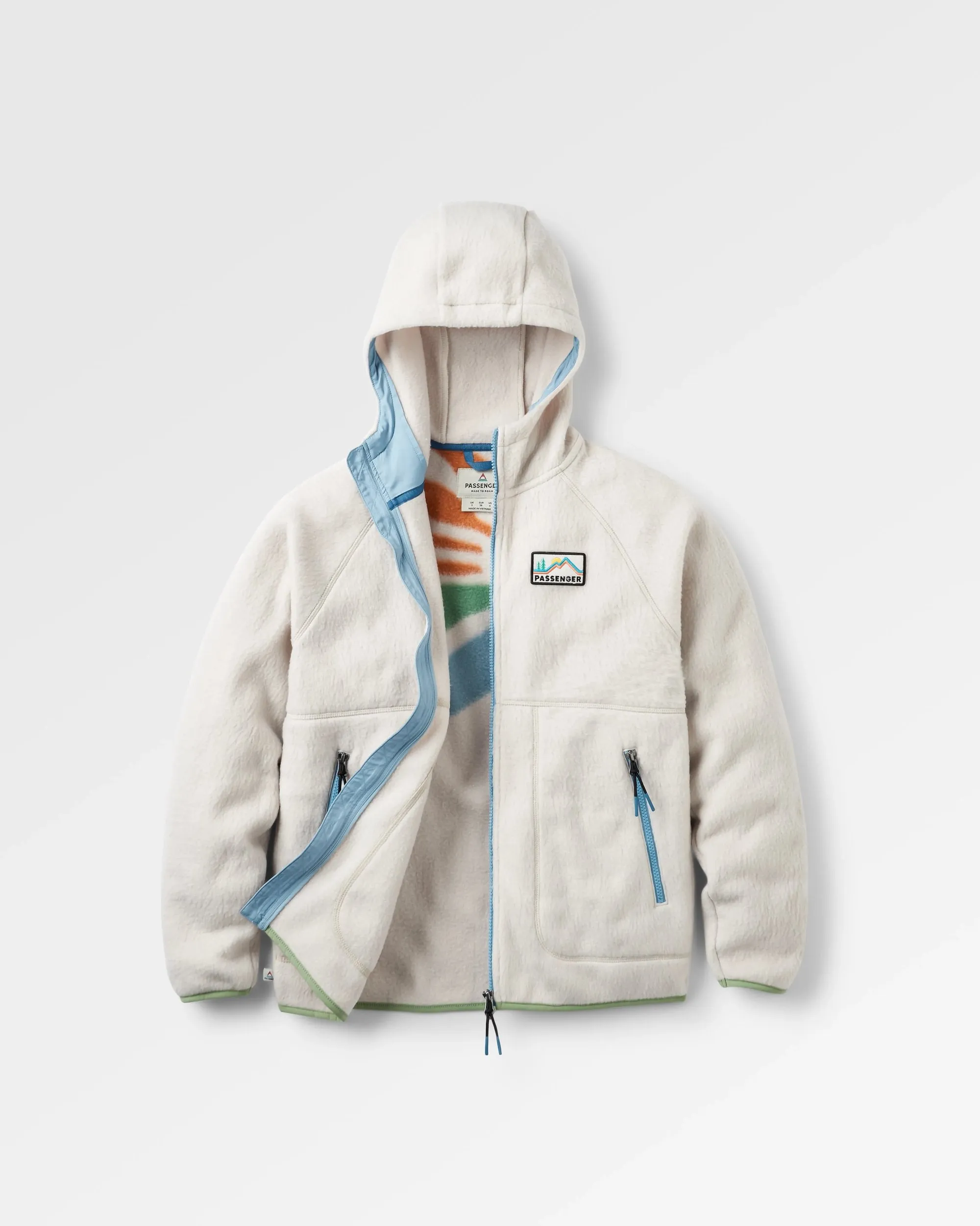 North Coast Vista 2.0 Full Zip Recycled Sherpa Fleece - Oatmeal
