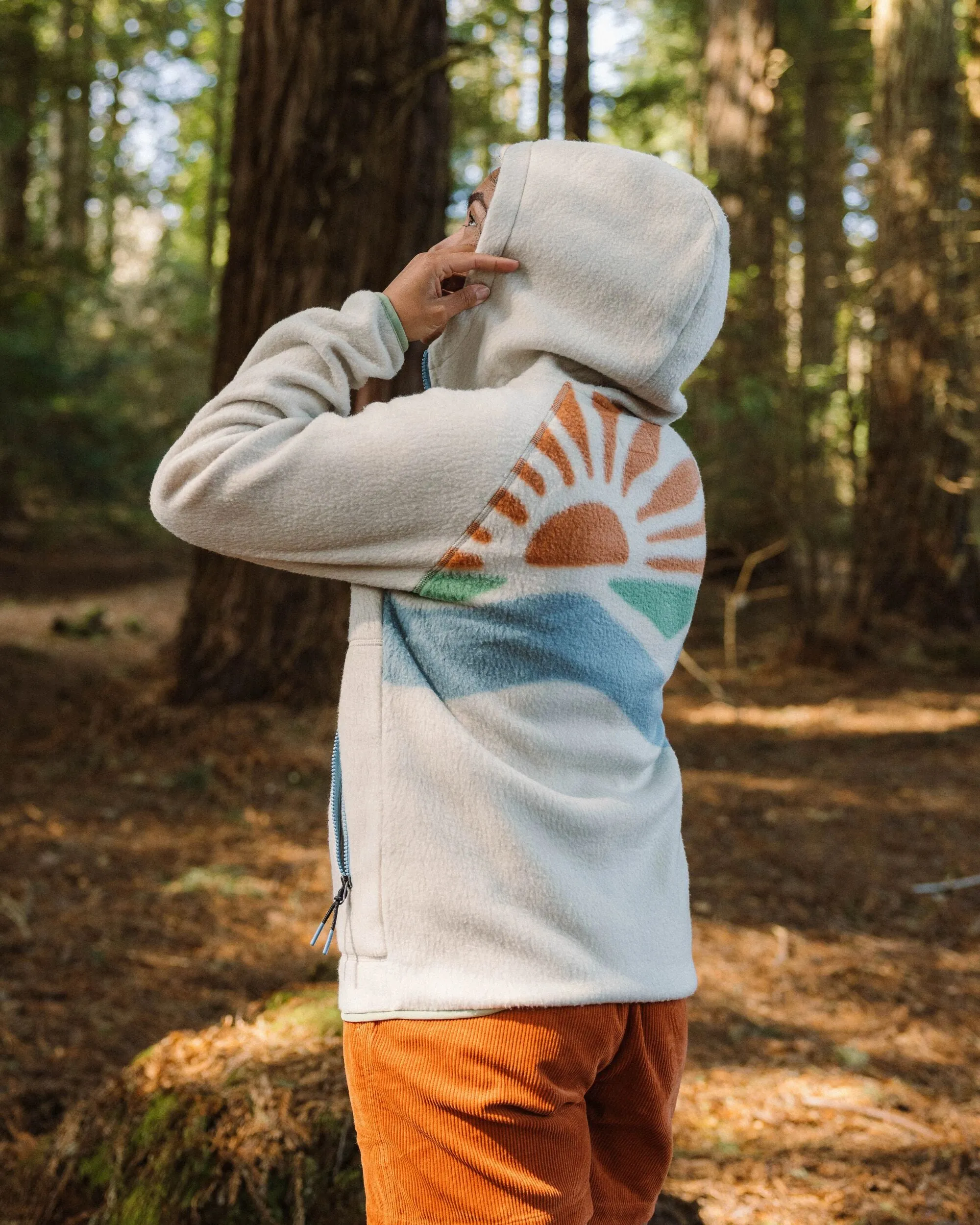 North Coast Vista 2.0 Full Zip Recycled Sherpa Fleece - Oatmeal