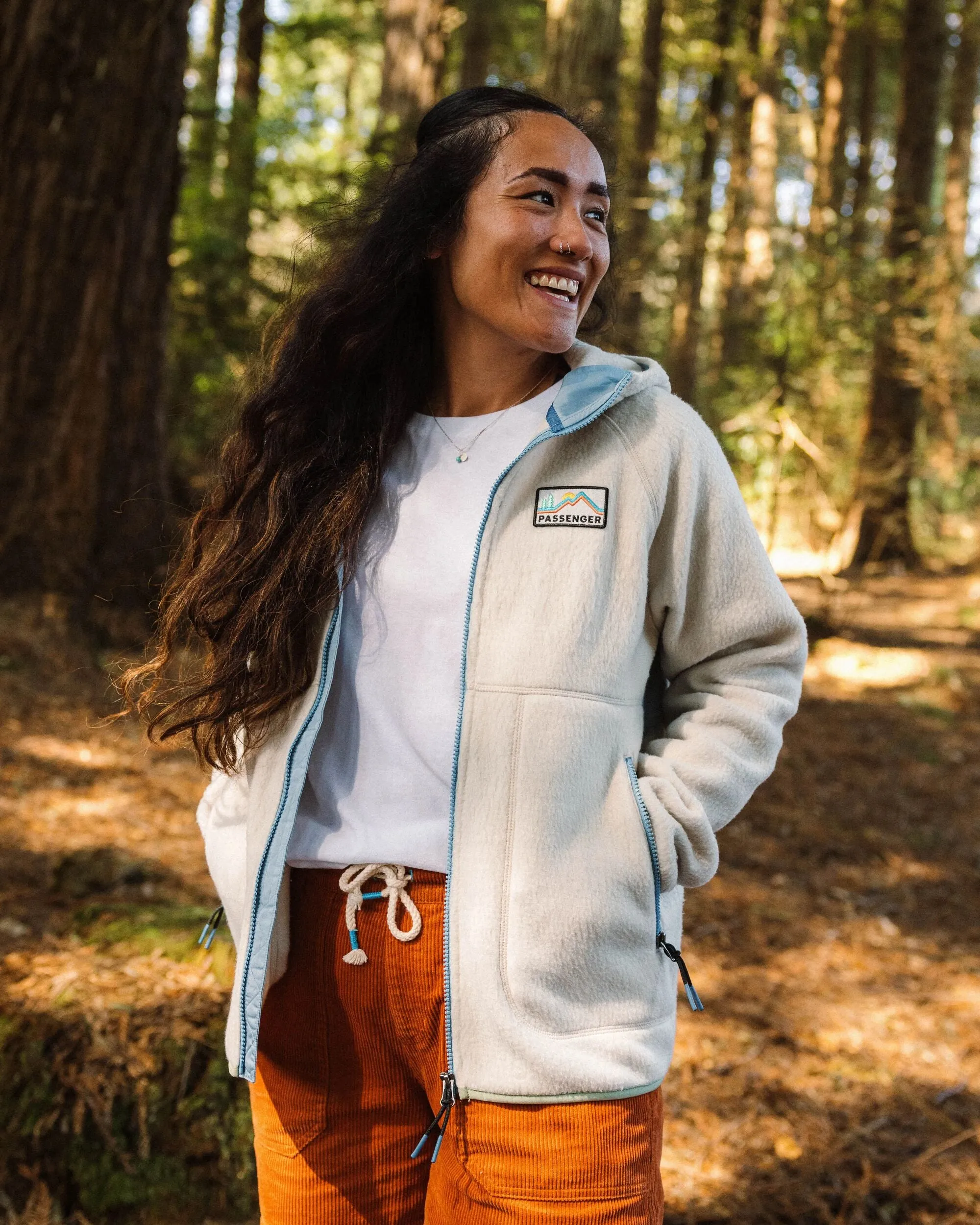 North Coast Vista 2.0 Full Zip Recycled Sherpa Fleece - Oatmeal