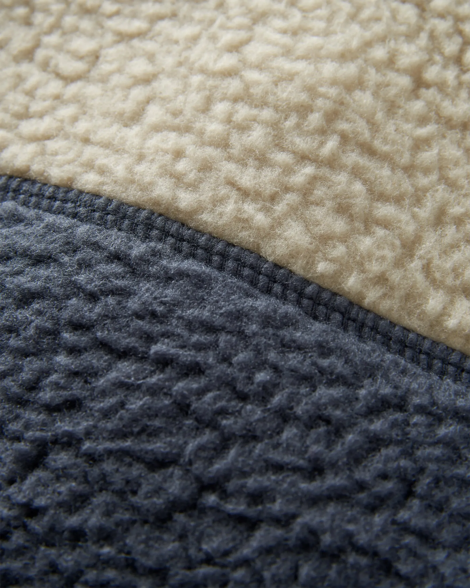 Offgrid 2.0 1/2 Zip Recycled Sherpa Fleece - Oatmeal/Charcoal