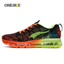 Onemix sport running shoes music rhythm men's sneakers breathable mesh outdoor
