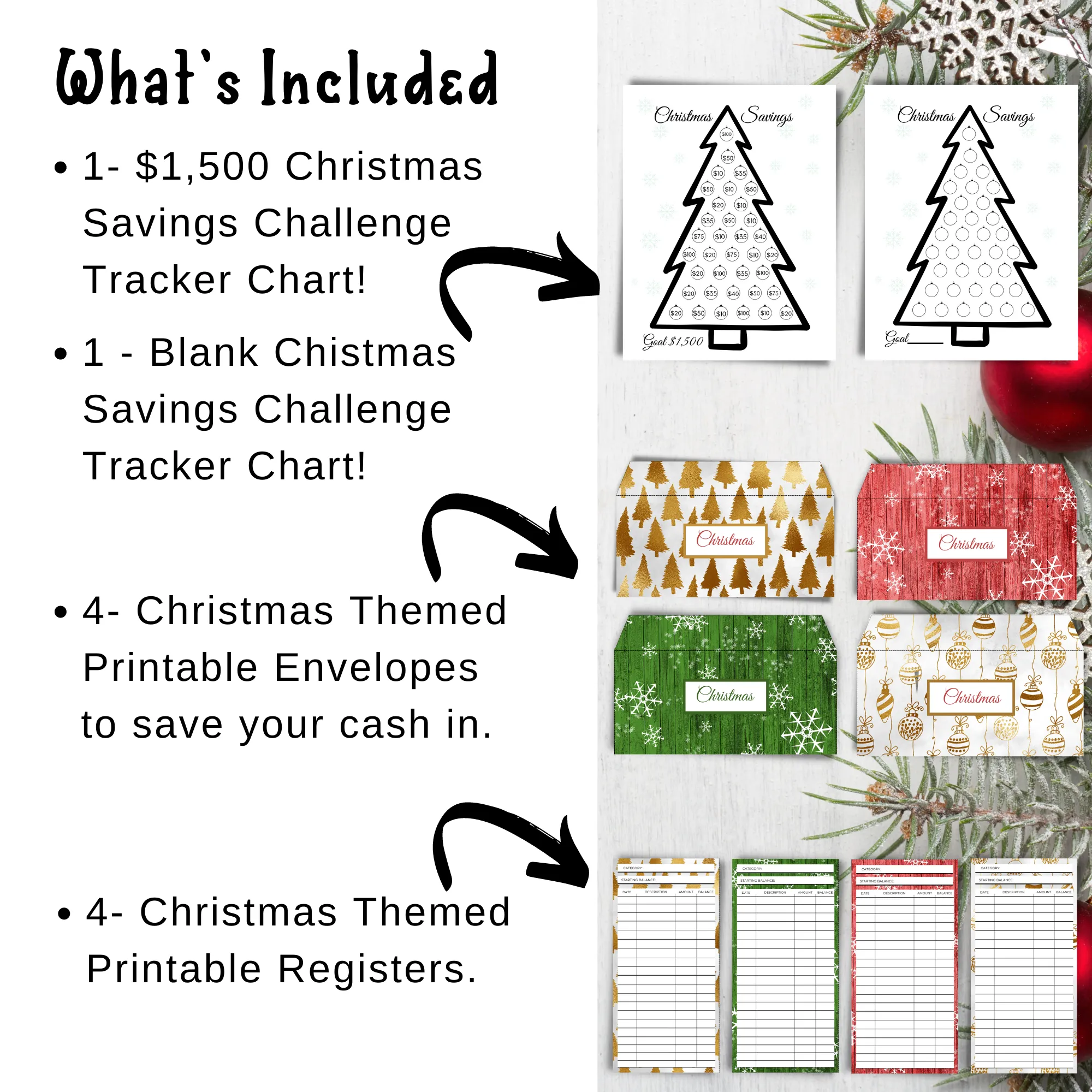Printable Christmas Savings Challenge