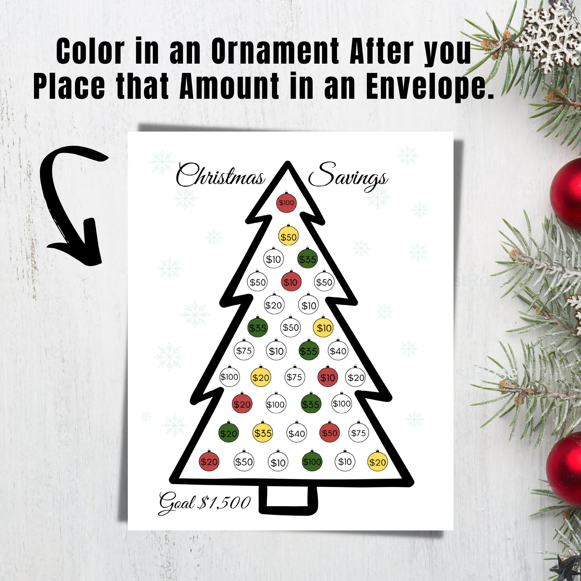 Printable Christmas Savings Challenge