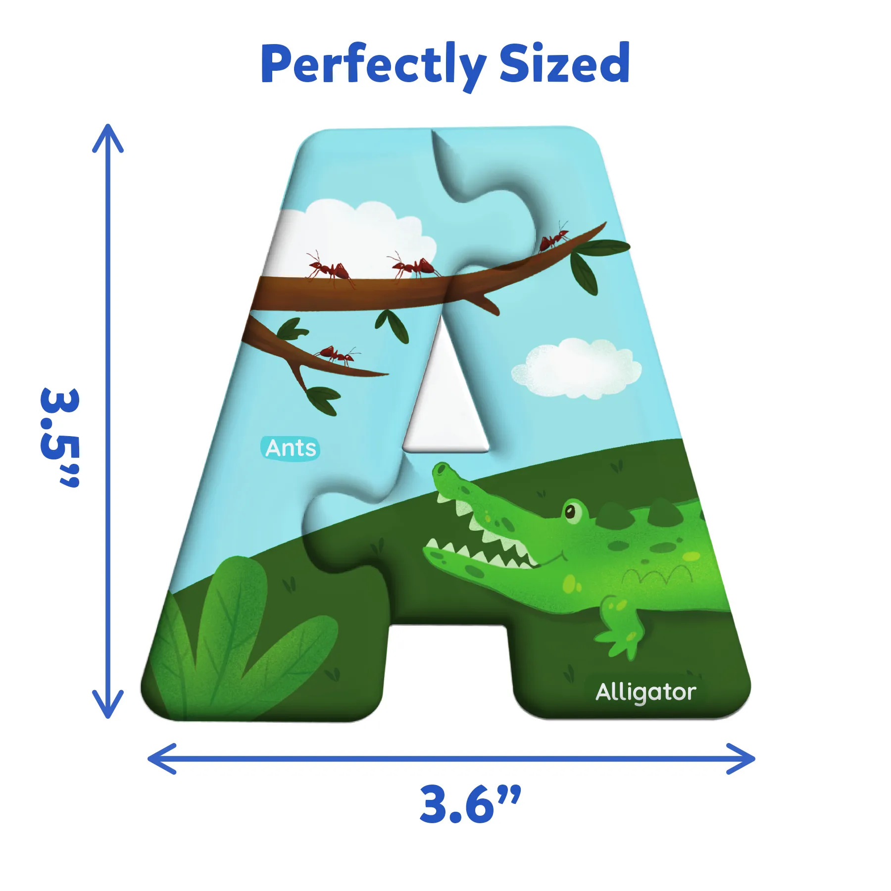 Skillmatics Puzzle : The Animal Alphabet | Fun & Educational 52 Piece Jigsaw Puzzle | Gifts for Ages 3 to 6